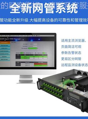 1放9dB nATV有线电视1NBNC550m EDFA光大器 16口输出黑色