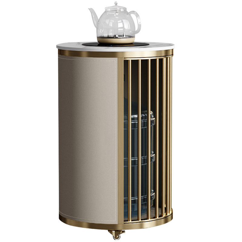 意式风功夫茶桌家用小茶台多功能阳台小茶车现代轻奢可移动茶水台