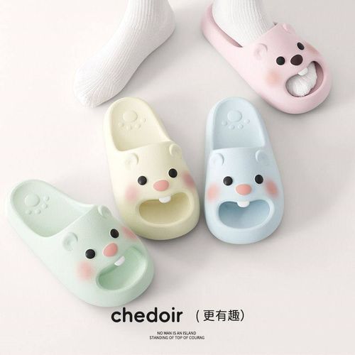 儿童拖鞋可爱loopy小海狸女夏季新款厚底外穿居家防滑宿舍凉