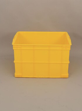 全新带盖蓝色塑料周转o箱 长方形加厚600-400箱 工业物流中转胶箱