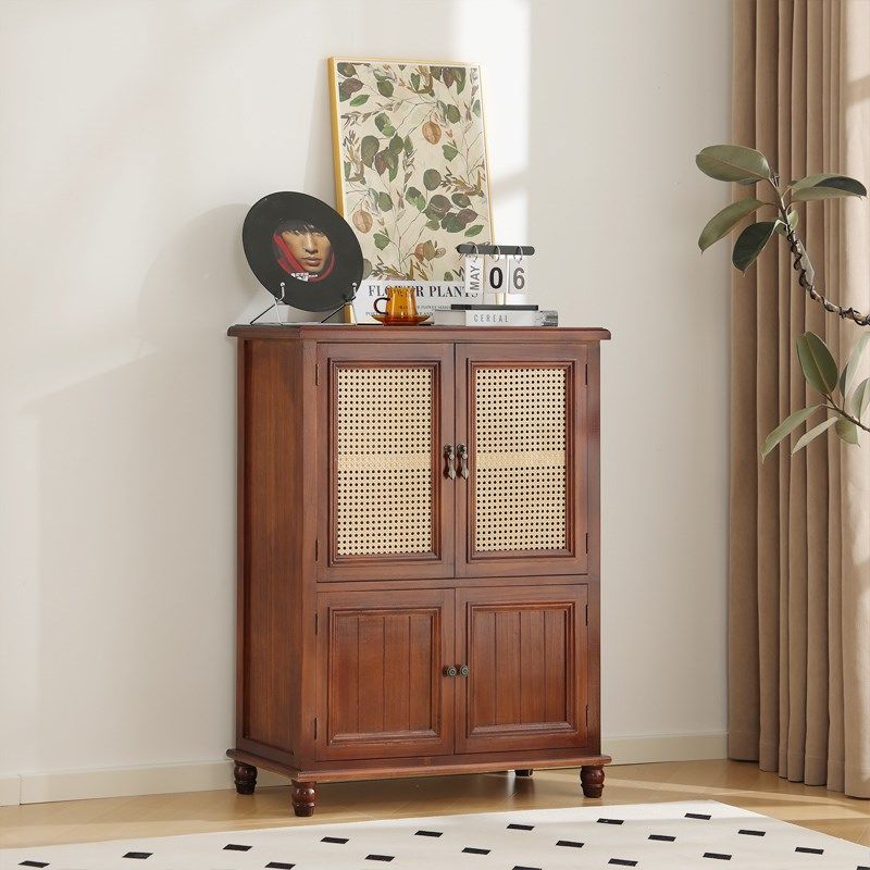 美式餐边柜现代酒柜藤编储物柜厨房碗柜玄关收纳柜复古茶水柜斗柜,住宅家具,餐边柜,淘宝优惠券,粉丝福利购,淘宝优惠卷