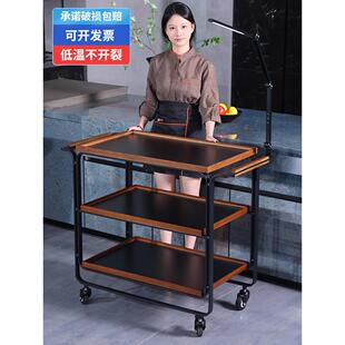 酒店高档服务车多功能配餐车餐厅上菜传送移动大号推车蛋糕酒水车