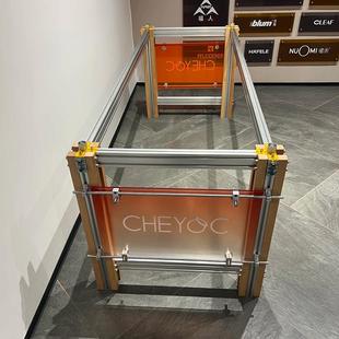 铝型材桌腿支架办公书桌餐桌底座设计师玻璃工作台包豪斯风格定制