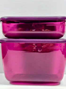 （海）深紫色方形喜宴微波饭盒550Ml/1.5L