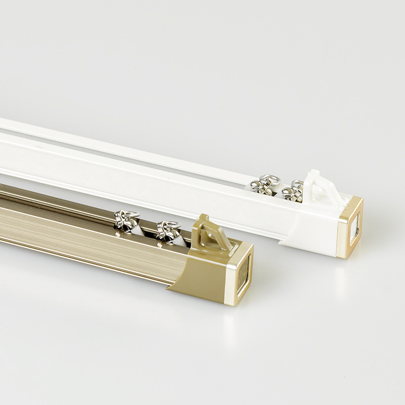 本原新款窗帘轨道合金材质静音顺滑卧室书房家用窗帘杆子双轨