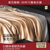 22姆米重磅真丝夏被6A级桑蚕丝四季 蚕丝被被子被芯高奢被套可拆卸