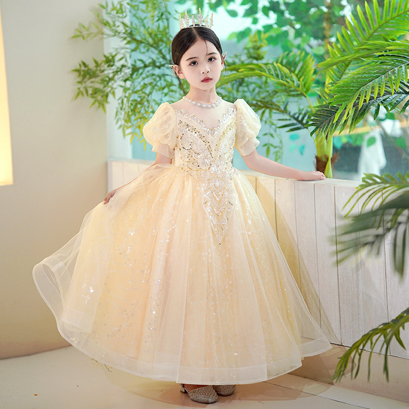 儿童礼服公主裙高端女童钢琴演出服洋气小主持人生日花童婚纱夏季,童装/婴儿装/亲子装,儿童礼服,淘宝优惠券,粉丝福利购,淘宝优惠卷
