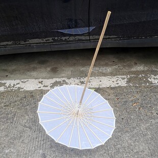复古风古装伞远山乔的伞白色Fofo酱的伞舞蹈伞长杆绸布油纸伞包邮