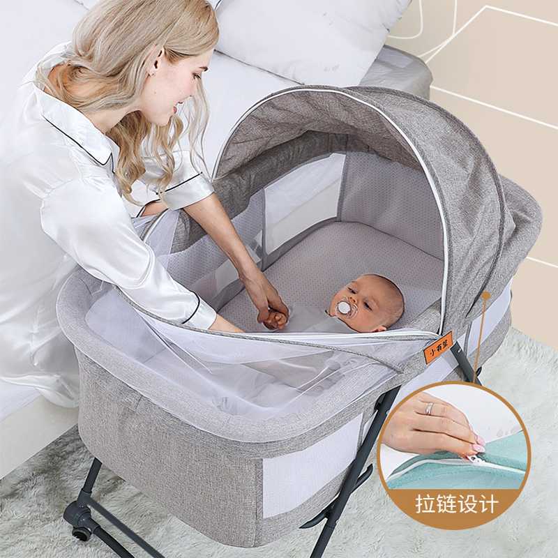 可移动婴儿床0一3岁多功能可折叠宝宝睡篮新生儿童摇篮床拼接大床