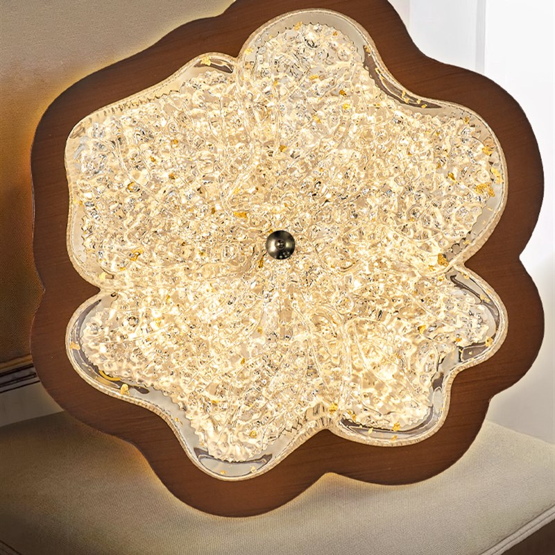 帕夏卧室吸顶灯中世纪风格新中式风格复古胡桃色主卧室书房灯2025