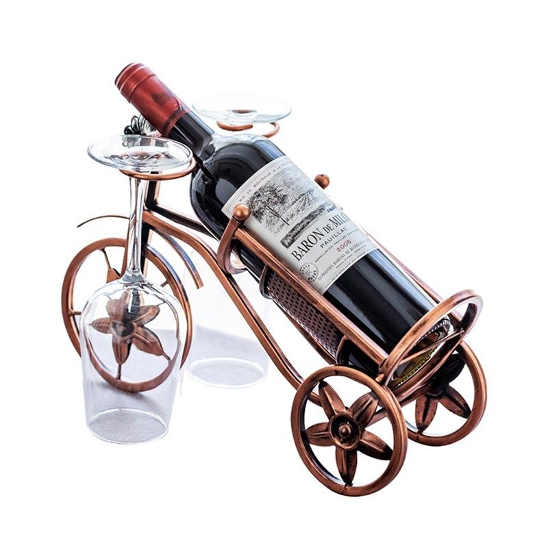 欧式葡萄酒架创意复古酒柜摆设铁艺红酒架摆件家居简约装饰品酒具