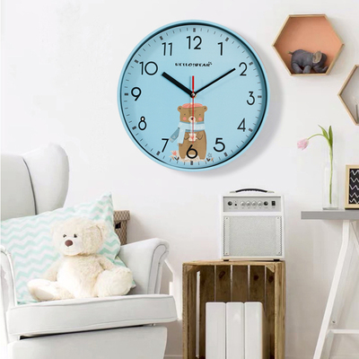 欧力晟卡通静音挂钟家用儿童房挂表创意钟表可爱卧室时钟免打孔