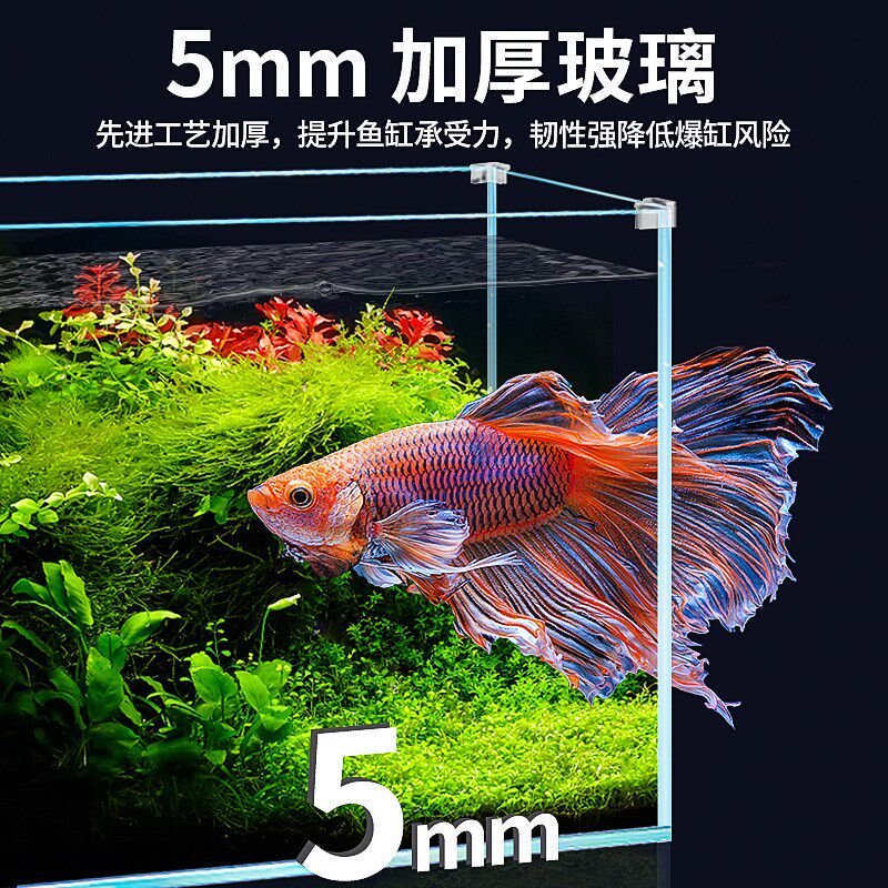 超白鱼缸乌龟缸玻璃桌面客厅生态斗鱼金鱼造景养鱼玻璃缸