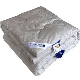 全棉大豆纤维被双人春秋被提花加厚冬被纯棉保暖单人空调被子被芯