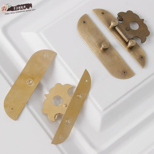 仿古黄铜锁扣珠宝盒首饰盒搭扣小樟木箱子锁牌木盒卡扣盒子五金件