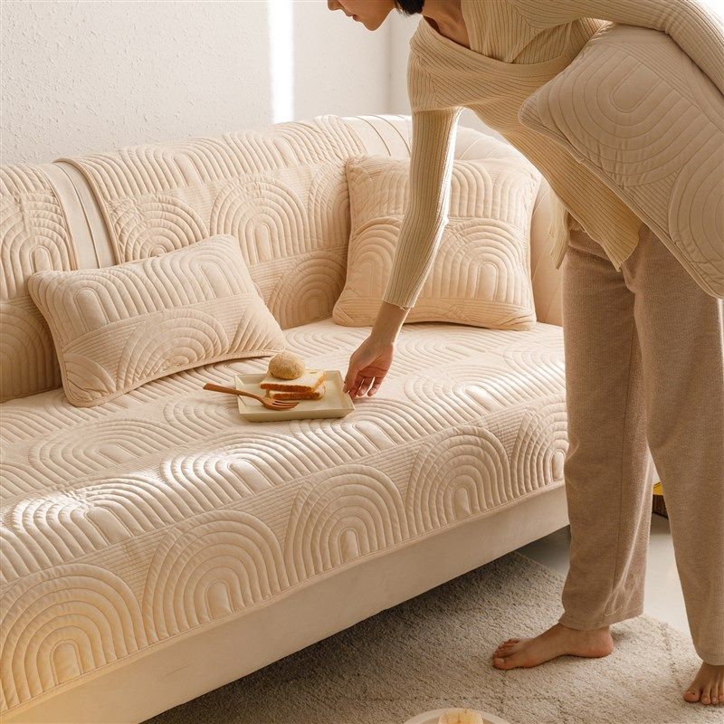 沙发垫冬季毛绒四季加厚坐垫子2023新款防滑皮沙发通用套罩盖布巾,居家布艺,沙发垫,淘宝优惠券,粉丝福利购,淘宝优惠卷