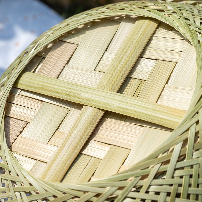 竹编镂空水果篮果盘手工筛子干果盘零食篮子馒头收纳筐竹筐竹制品