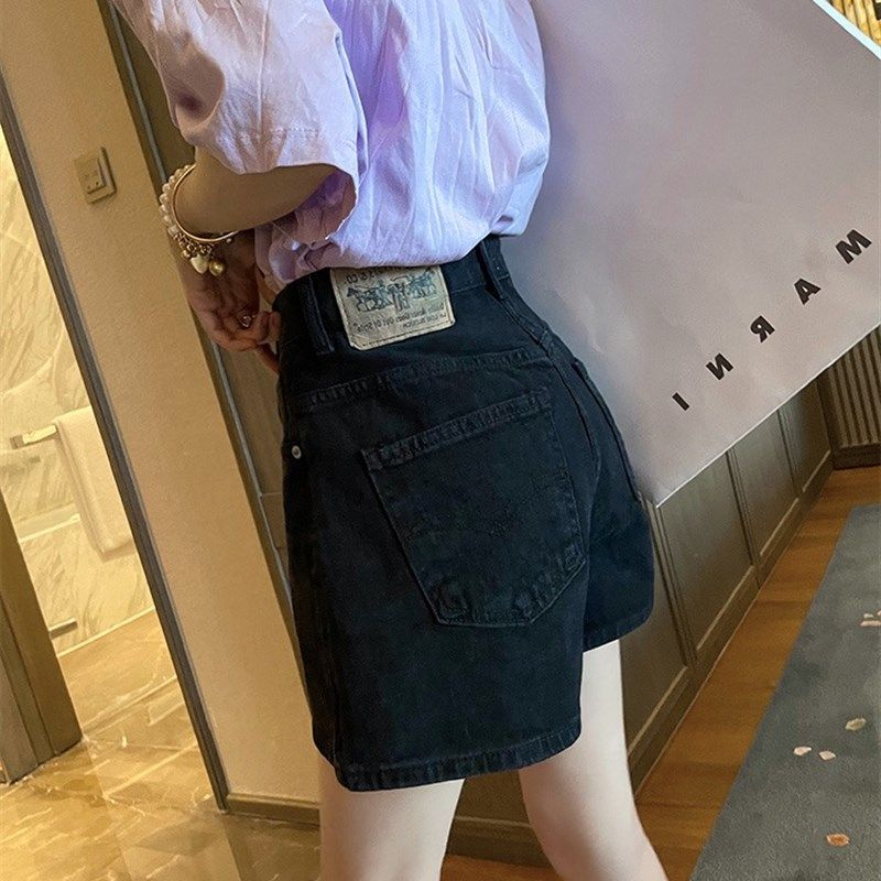 大碗plus定制大码女装微胖高腰牛仔短裤夏宽松显瘦黑色A字阔腿裤,女装/女士精品,大码裤装,淘宝优惠券,粉丝福利购,淘宝优惠卷