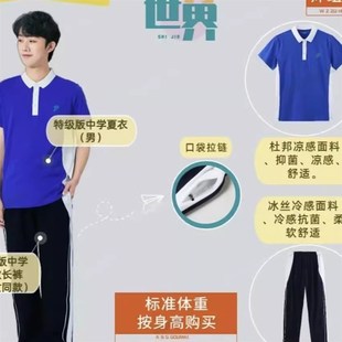 青青世界深圳校服中学生秋衣秋裤薄款长裤长袖秋季T恤柔软亲肤