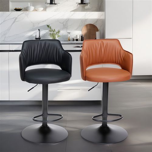 轻奢吧台椅升降有机硅高脚凳家用前台椅酒吧椅子高吧椅岛台椅高凳