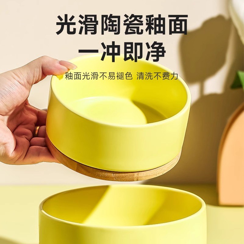 恒温酸奶机猫咪饮水机保温加热水碗宠物喝水通用狗狗保温实木底座