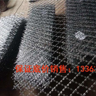 刀片刺网防爬防盗刀刺网防猫网刀片焊接网斜方孔护栏围网刺绳加厚