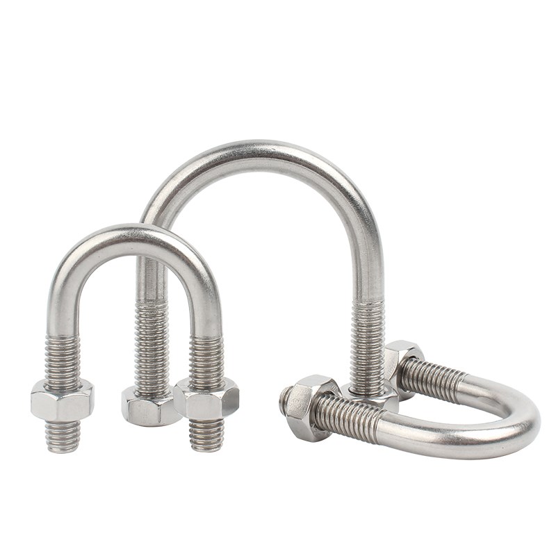 316不锈钢U型螺栓U型螺丝卡箍管卡扣固定管夹骑马卡头M6M8M10M12