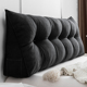 Awake 床头靠垫三角床上靠枕沙发大靠背可拆洗卧室软包轻奢黑
