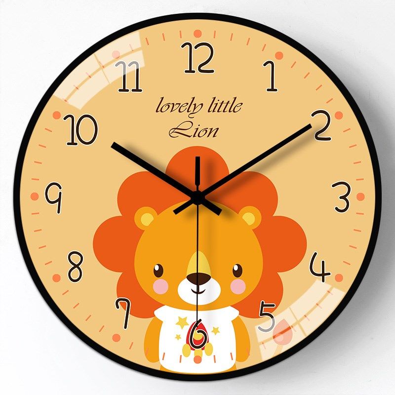 天极星静音卡通挂钟儿童免打孔可爱简约家用挂墙时钟儿童房表卧室,家居饰品,挂钟,淘宝优惠券,粉丝福利购,淘宝优惠卷