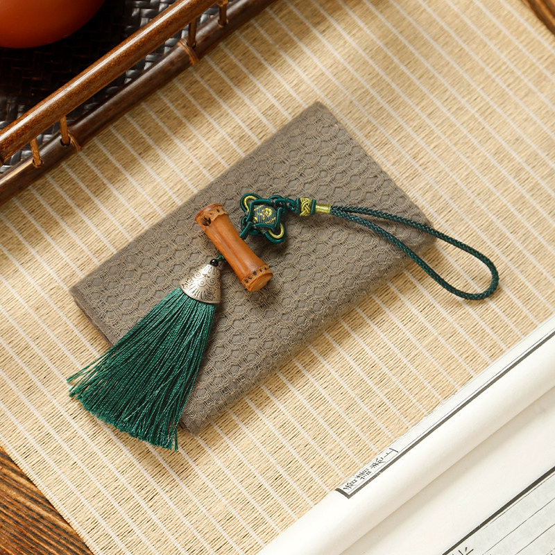 中国结流苏挂饰天然竹鞭吊坠手工编织五彩挂绳穗子包包挂件钥匙扣