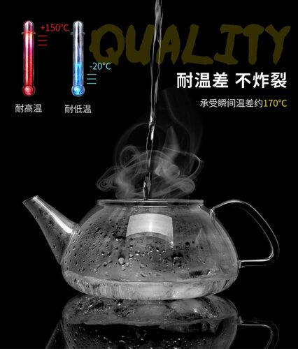 雅风东坡壶 玻璃泡茶壶 加厚耐高温花茶壶 不锈钢过滤茶具