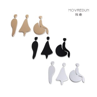 个性 造型门牌洗手间金属导视牌厕所标识牌创意铝合金卫生间标识男