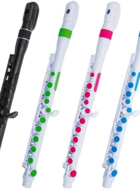 英国努沃Nuvo塑料长笛胶弯头长短竖笛乐器C调轻便防水初学儿童