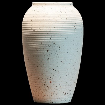 翌贰 新中式拉丝素白色陶瓷花瓶玄关餐桌摆设花瓶风格景德镇摆件