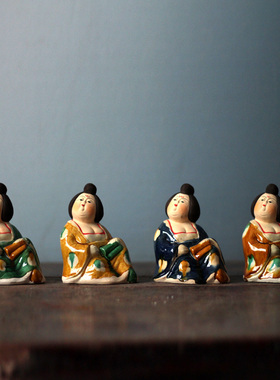 陶瓷仕女摆件唐三彩胖妮贵妇陶俑摆设中式家居客厅收藏艺术装饰品