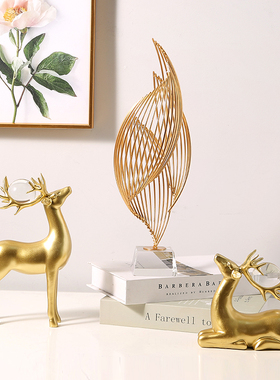 轻奢摆件风生水起客厅电视柜玄关网红家居酒柜高档工艺术鹿装饰品