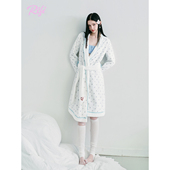 长款 RIFI 暖绒浴袍 柔软睡袍女加厚秋冬暖绒浴袍睡袍家居服