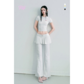 赵露思同款 短袖 RIFI 女款 T恤家居服外穿休闲 波点针织短袖