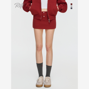 低腰半身裙 RiFi 包臀裙短裙内衬防走光半身裙 赵露思同款