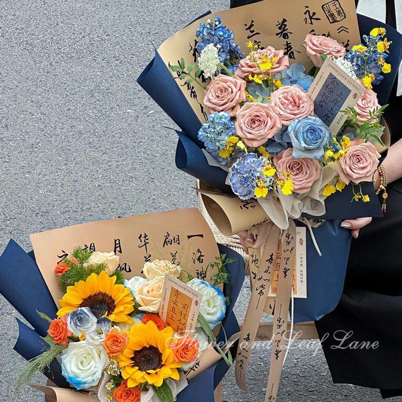 教师节向日葵玫瑰混搭花束彷真花永生皂花成品送老师朋友闺蜜礼物