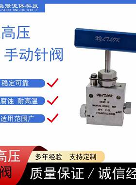 高压手动针阀HS3011F直通型 316不锈钢耐腐蚀 高压系统专用阀