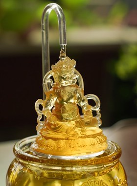 2024年五路财神琉璃黄财神黑财神佛像摆件水供聚宝盆招财聚财水晶