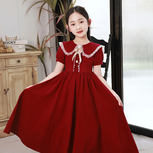 连衣裙女童2023夏季新款甜美学院风儿童裙子公主女孩长裙童装夏