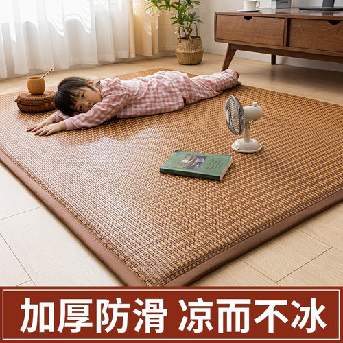 夏季2023新款凉席地垫睡觉打地铺榻榻米午睡床垫家用卧.室冰藤席