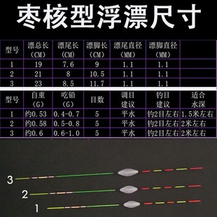 鱼漂台州漂气泡鲫鱼塑料传统钓高灵敏手工枣核型抗U走水短浮漂钓