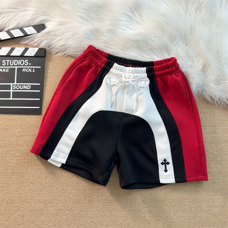 360克舒适棉质拼接撞色短裤男夏季宽松休闲篮球裤运动裤子中性潮,男装,短裤,淘宝优惠券,粉丝福利购,淘宝优惠卷