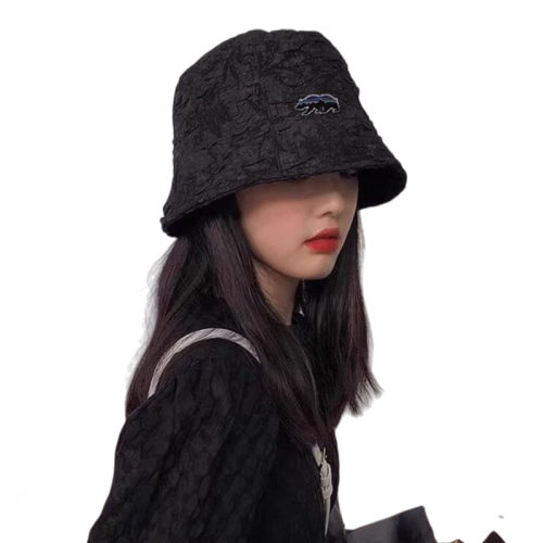 现货正品户外帽子褶皱渔夫帽时尚百搭水桶帽子显脸小四季潮流盆帽