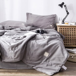 冬被春秋被双人被棉被 灰色加厚被双人床冬季被芯冬天盖的厚被子