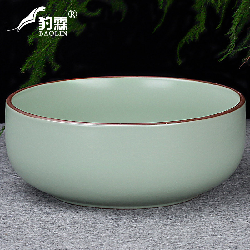 汝窑茶洗大号笔洗水盂功夫泡茶具茶道零配用具洗茶碗