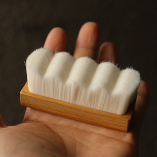 几十年老玉竹特细特密特软文玩刷子东阳名家裘立刚本工精工雕刻